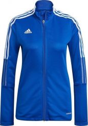 Adidas Bluza damska adidas Tiro 21 Track niebieska GM7304 XS. Niebieskie bluzy damskie Adidas, xs, bez wzorów, bez ramiączek, bez kaptura. Za 168.92 zł.
