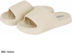 Reis BCRISS Klapki damskie kąpielowe tworzywo EVA wyprofilowana podeszwa zabezpiecza stopę przed ześlizgnięciem idealne na beżowy 40-41. Brązowe klapki damskie Reis, bez wzorów, z tworzywa sztucznego, bez zapięcia. Za 28.95 zł.