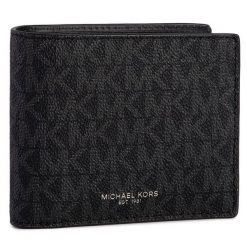 Portfel Michael Kors. Czarne portfele męskie Michael Kors, bez wzorów. Za 329.99 zł.