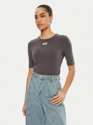 ROTATE T-Shirt 114094 Szary Regular Fit. Szare t-shirty damskie ROTATE, bez wzorów, z syntetyku, bez kołnierzyka, bez ramiączek. Za 139.99 zł.