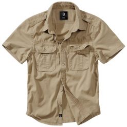 Koszula Brandit Vintage. Czarne koszule męskie Brandit, l, bez wzorów, z bawełny, eleganckie, bez kołnierzyka, bez ramiączek. Za 180.95 zł.