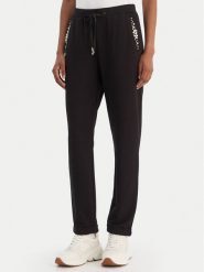 Liu Jo Sport Spodnie dresowe TF5155 FS576 Czarny Regular Fit. Czarne spodnie dresowe damskie Liu Jo Sport, bez wzorów, z dresówki, sportowe. Za 539.99 zł.