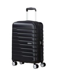 Walizka podróżna American Tourister Flashline Spinner 34. Czarne walizki damskie American Tourister, bez wzorów, z materiału. Za 429.99 zł.