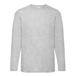 Koszulka Z Długim Rękawem Dla Dorosłych Unisex Valueweight. Szare bluzki damskie fruit of the loom, l, bez wzorów, sportowe, bez kołnierzyka, bez ramiączek. Za 49.99 zł.