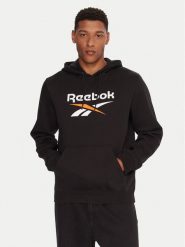 Reebok Bluza RK25151CCM Czarny Regular Fit. Czarne bluzy męskie Reebok, m, bez wzorów, z syntetyku, bez ramiączek, bez kaptura. Za 199.99 zł.