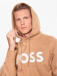 Boss Bluza 50496661 Beżowy Oversize. Brązowe bluzy męskie Boss, m, bez wzorów, z bawełny, bez ramiączek, bez kaptura. Za 469.99 zł.