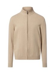 Nils Sundström Męski kardigan Mężczyźni Bawełna beżowy jednolity, XXXL. Brązowe swetry męskie Nils Sundström, m, bez wzorów, z bawełny, bez kołnierzyka, bez ramiączek. Za 249.95 zł.