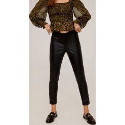 Mango - Legginsy Londonpu. Czarne legginsy damskie Mango, bez wzorów, ze skóry. Za 119.90 zł.