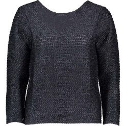 Sweter "Serena" w kolorze granatowo-srebrnym. Niebieskie swetry nierozpinane damskie NAF NAF, xs, bez wzorów, bez kołnierzyka, bez ramiączek. W wyprzedaży za 59.95 zł.