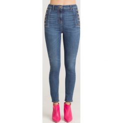 JEANSY SLIM FIT Elisabetta Franchi. Niebieskie jeansy damskie Elisabetta Franchi, bez wzorów, z jeansu, z podwyższonym stanem. Za 1,519.00 zł.