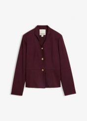 Żakiet z kołnierzem kielichowym. Czerwone marynarki i żakiety damskie bonprix, bez wzorów, eleganckie, bez kołnierzyka, bez ramiączek. Za 189.99 zł.