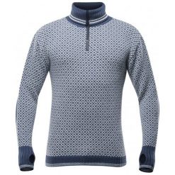 Devold bluza termiczna Slogen Zip Neck Night/offwhite L. Bluzy męskie Devold, l, bez wzorów, z wełny, sportowe, bez ramiączek, bez kaptura. W wyprzedaży za 299.00 zł.