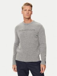 Paul&Shark Sweter 14311047 Szary Regular Fit. Szare swetry męskie PAUL&SHARK, m, bez wzorów, z wełny, bez kołnierzyka, bez ramiączek. Za 1,869.00 zł.