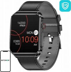 Smartwatch Blitzwolf Smartwatch BlitzWolf BW-HL6 (czarny silikonowy). Czarne zegarki smartwatch BlitzWolf, bez wzorów. Za 237.54 zł.