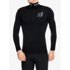 Bluza termoaktywna unisex Compressport 3D Thermo HZ LS Top. Czarne bluzy damskie Compressport, l, bez wzorów, sportowe, bez ramiączek, bez kaptura. Za 602.99 zł.