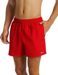 Nike Spodenki kąpielowe męskie Essential czerwone NESSA560 614 : Rozmiar - S. Czerwone kąpielówki męskie Nike, m, bez wzorów. Za 142.07 zł.