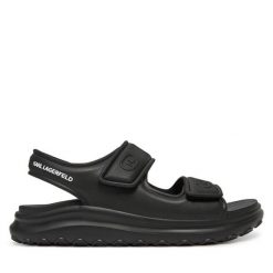 Sandały KARL LAGERFELD. Czarne sandały męskie KARL LAGERFELD, bez wzorów, bez zapięcia. Za 559.99 zł.