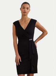 LAUREN RALPH LAUREN Sukienka koktajlowa 253906356002 Czarny Regular Fit. Czarne sukienki damskie Lauren Ralph Lauren, bez wzorów, z syntetyku, wizytowe, bez kołnierzyka, bez ramiączek. Za 649.99 zł.