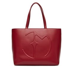 Torebka Eva Minge. Czerwone shopperki damskie Eva Minge, bez wzorów, bez dodatków. Za 239.99 zł.