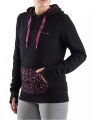 Bluza turystyczna damska Viking Laxa Bamboo z kapturem. Czarne bluzy damskie Viking, l, bez wzorów, z bawełny, bez ramiączek, z kapturem. Za 159.90 zł.