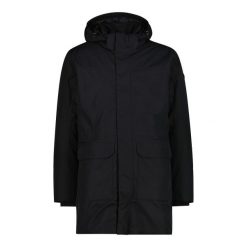 Kurtka ocieplana męska CMP 35K3737 Parka Zip Hood. Czarne parki męskie CMP, m, bez wzorów, bez kołnierzyka, bez kaptura. Za 619.99 zł.