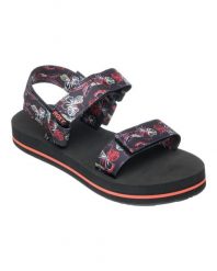 Sandały dla Kobiety ROXY CAGE Czarny. Czarne sandały damskie Roxy, bez wzorów, z gumy, bez obcasa, bez zapięcia. Za 209.99 zł.