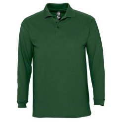 Koszulka Polo Z Długim Rękawem Dla Dorosłych Unisex Winter II. Zielone bluzki damskie SOL'S, m, bez wzorów, casualowe, bez kołnierzyka, bez ramiączek. Za 107.99 zł.