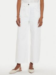 Morgan Jeansy 242-PEZEL Biały Wide Leg. Białe jeansy damskie Morgan, bez wzorów, z bawełny. Za 209.99 zł.