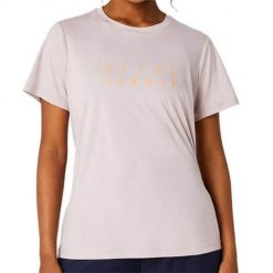 Koszulka treningowa damska Asics Court Graphic Tee. Czerwone bluzki damskie Asics, l, bez wzorów, sportowe, bez kołnierzyka, bez ramiączek. Za 178.00 zł.