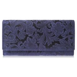Portfel skórzany vintage PAOLO PERUZZI T-25-DB granatowy. Niebieskie portfele damskie Paolo Peruzzi, ze skóry. Za 99.99 zł.