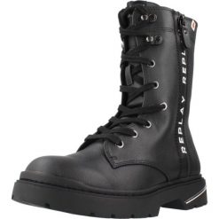 Buty REPLAY JL170034S Czarny. Czarne obuwie trekkingowe damskie Replay, z syntetyku, bez zapięcia. Za 291.99 zł.