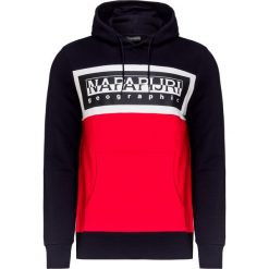 Bluza NAPAPIJRI BEK. Czerwone bluzy męskie Napapijri, bez wzorów, z dzianiny, z kapturem. W wyprzedaży za 264.00 zł.