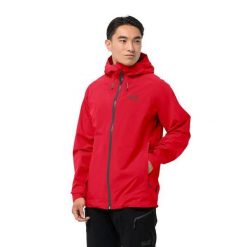 Kurtka przeciwdeszczowa męska Jack Wolfskin Highest Peak. Niebieskie kurtki męskie Jack Wolfskin, m, bez wzorów, sportowe, bez kaptura. Za 719.00 zł.