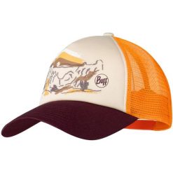 Czapka z daszkiem BUFF TRUCKER CAP SYLVA APRICOT. Białe czapki damskie Buff, na lato, bez wzorów, z materiału, casualowe. Za 83.00 zł.