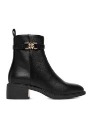 Nine West Botki CEO-GAJDA-01 Czarny. Czarne botki damskie Nine West, bez wzorów, z materiału, bez obcasa, na płaskiej podeszwie, bez zapięcia. Za 279.99 zł.