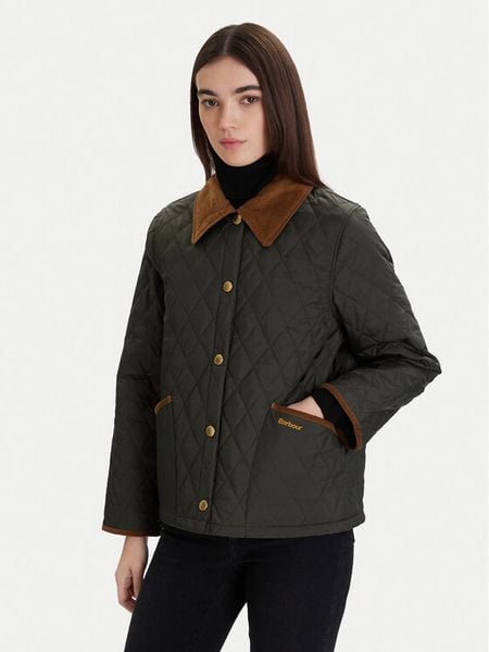 Barbour Kurtka przejściowa Liddesdale Quilted LQU1851OL71 Zielony Regular Fit. Zielone kurtki damskie Barbour, bez wzorów, z syntetyku, bez kaptura. Za 1,009.00 zł.