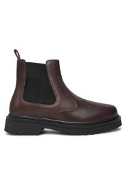Tommy Jeans Sztyblety Tjm Chelsea Boot EM0EM01469 Brązowy. Brązowe botki męskie Tommy Jeans, bez wzorów, z jeansu, bez obcasa, bez zapięcia. Za 559.99 zł.
