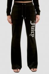 JUICY COUTURE Czarne damskie spodnie dresowe Layla Caviar Trackpant, Rozmiar S. Czarne spodnie dresowe damskie Juicy Couture, bez wzorów, z dresówki. W wyprzedaży za 299.99 zł.