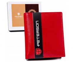 Portfel skórzany Peterson [DH] PTN RD-230-GCL czerwony. Czerwone portfele damskie Peterson, ze skóry. Za 51.99 zł.