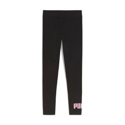 Legginsy długie Puma ESS 2 COLOR No.1 Logo - czarne. Czarne legginsy damskie Puma, bez wzorów, z bawełny. Za 73.99 zł.