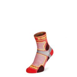 Skarpety do biegania unisex Bridgedale Ultra Lt T2 Coolmax Sport. Czerwone skarpetki damskie Bridgedale, bez wzorów. Za 76.99 zł.