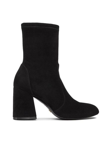 Stuart Weitzman Botki Flareblock 85 Str Bt SF414 Czarny. Czarne botki damskie Stuart Weitzman, bez wzorów, ze skóry, bez obcasa, na słupku, bez zapięcia. Za 2,569.00 zł.