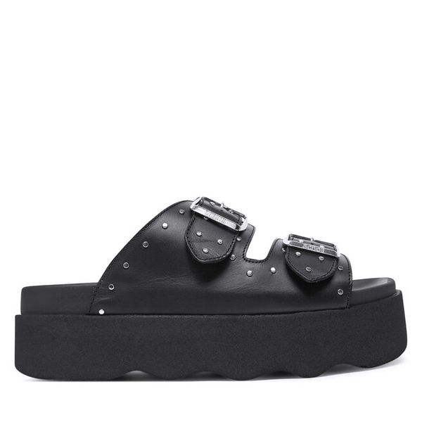 Klapki Scholl. Czarne klapki damskie Scholl, bez wzorów, bez obcasa, bez zapięcia. Za 409.99 zł.