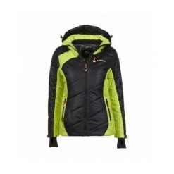 Damska kurtka narciarska Peak Mountain Acilorg. Czarne kurtki sportowe damskie Peak Mountain, s, bez wzorów, z materiału, bez ramiączek, bez kaptura, narciarskie. Za 385.00 zł.
