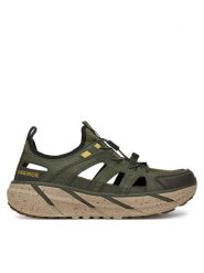 Karrimor Sandały Hamilton KM2538 Zielony. Zielone sandały męskie Karrimor, bez wzorów, ze skóry, bez zapięcia. Za 299.99 zł.