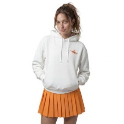Damska bluza tenisowa z kapturem Siroko Newport-W White. Białe bluzy damskie SIROKO, xs, bez wzorów, z materiału, bez ramiączek, z kapturem. Za 169.00 zł.