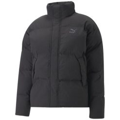 Kurtka sportowa męska Classic Puffer Jacket. Czarne kurtki sportowe męskie Puma, m, bez wzorów, z nylonu, bez kaptura. Za 299.99 zł.