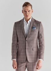 PAKO LORENTE – Różowa marynarka garniturowa P22SP-3G-019-W-S. Czerwone garnitury męskie Pako Lorente, m, bez wzorów, z wełny. Za 499.99 zł.