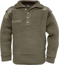 Mil-Tec Mil-Tec Sweter Wojskowy Austriacki Olive 48. Zielone swetry męskie Mil-Tec, m, bez wzorów, militarne, bez kołnierzyka, bez ramiączek. Za 648.26 zł.