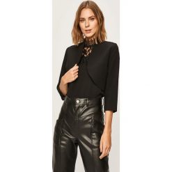 Morgan - Żakiet. Czarne marynarki i żakiety damskie Morgan, bez wzorów, z elastanu, casualowe, bez kołnierzyka, bez ramiączek. Za 279.90 zł.